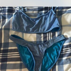 Triangl Swimwear Blue Shimmer Bikini